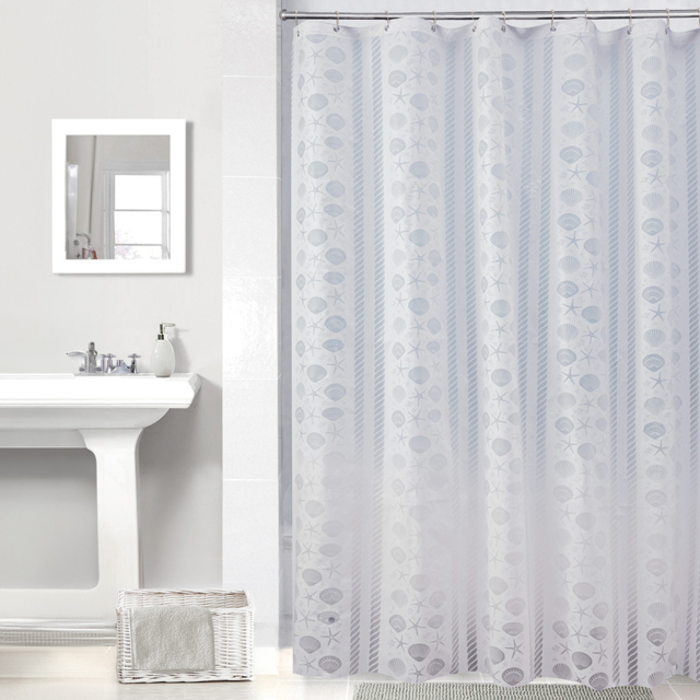 Seashell PEVA Shower Curtain 180 x 180cm