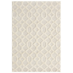 Desire Rugs Isabella Embossed Imperial Trellis Cream Rug 200 x 290cm - thumbnail 1