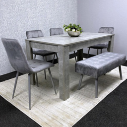 Kosy Koala 6 Seater Stone Dining Set Grey