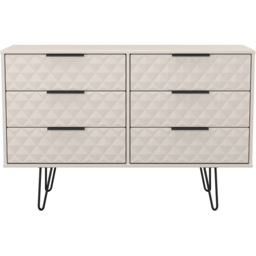 Crowndale Harlequin 6 Drawer Kashmir Matt Wide Chest of Drawers Ready Assembled - thumbnail 3