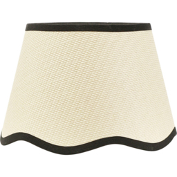 ValueLights Dutton Natural Scallop Edge Lamp Shade with Rust Trim Small