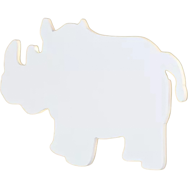 Marco Paul Kids Wooden Rhino Nursery Warm White LED Wall Lamp 30cm - image 1