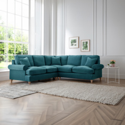 The Victoria Large Emerald Corner Sofa - thumbnail 4