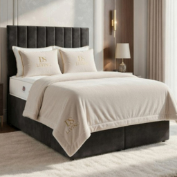 DS Living Aria Grey Super King Size Plush Ottoman Bed - thumbnail 1