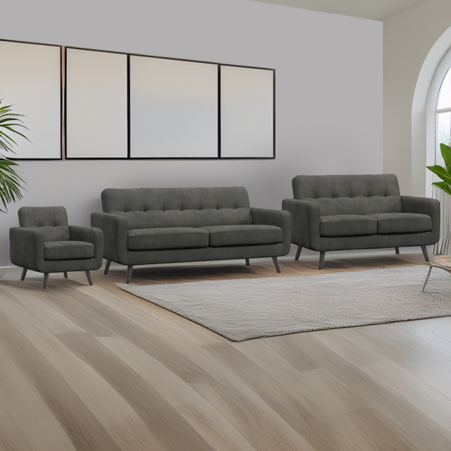 Kendal Graphite 6 Seater Sofa Suite - image 1