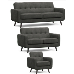 Kendal Graphite 6 Seater Sofa Suite - thumbnail 2