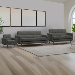 Kendal Graphite 6 Seater Sofa Suite