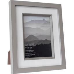 Evie Mounted Inlay Photo Frame Grey 7 x 5 inch - thumbnail 2