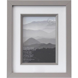 Evie Mounted Inlay Photo Frame Grey 7 x 5 inch