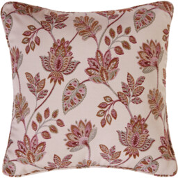 Regency Floral Jacquard Cushion Cream - thumbnail 1