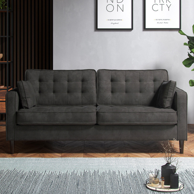 Eden Graphite Chenille 3 Seater Sofa - image 1