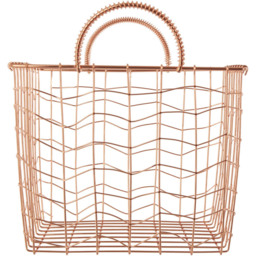 Premier Housewares Vertex Wavy Grid Rectangular Wire Basket - thumbnail 4