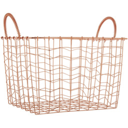 Premier Housewares Vertex Wavy Grid Rectangular Wire Basket - thumbnail 2