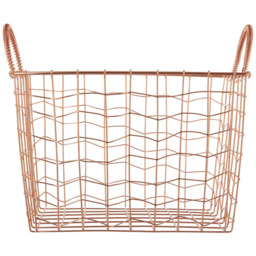 Premier Housewares Vertex Wavy Grid Rectangular Wire Basket - thumbnail 1