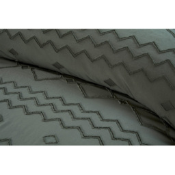 Charcoal King Size Adah Tufted Geo Duvet Set - thumbnail 3