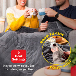 Russell Hobbs RHHT1004GR Microfleece Grey Heated Throw 130 x 180cm - thumbnail 4