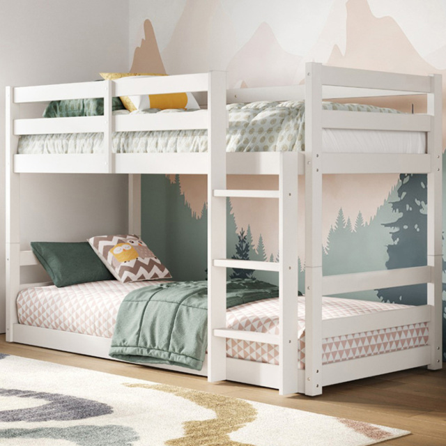 Flair Shasha Low Shorty White Wooden Bunk Bed - image 1