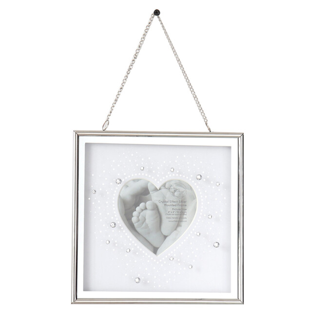 Single The Port. Co Gallery Silver Crystal Effect Photo Frame with Mount 4 x 4 inch in Assorted styles - image 1
