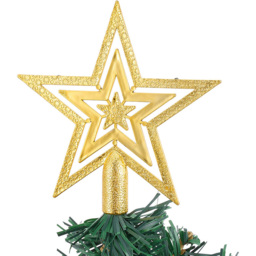 Living and Home Mini Artificial Christmas Tree with LED String Light and Star Topper 57cm - thumbnail 4