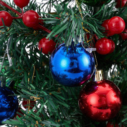 Living and Home Mini Artificial Christmas Tree with LED String Light and Star Topper 57cm - thumbnail 3
