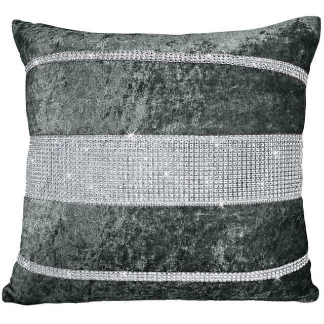 Intimates Topaz Diamante Charcoal Filled Cushion 2 Pack - image 1
