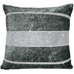 Intimates Topaz Diamante Charcoal Filled Cushion 2 Pack