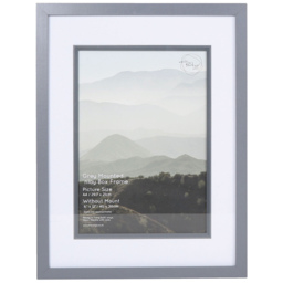 The Port. Co Gallery Grey Mounted Inlay Box Photo Frame A4