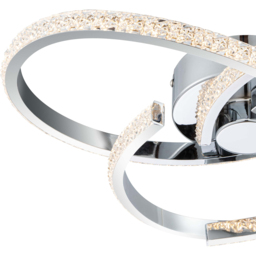 Cosylyte Moora Chrome 3 Light Curved Beaded Ceiling Light - thumbnail 4