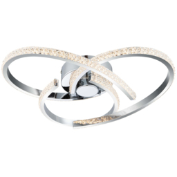 Cosylyte Moora Chrome 3 Light Curved Beaded Ceiling Light - thumbnail 3