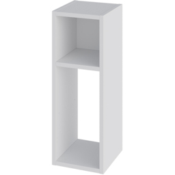 Decortie Combayn 3 Shelf White Low Bookcase - thumbnail 2