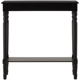 Premier Housewares Black Single Shelf Pine Wood Console Table - thumbnail 2
