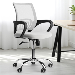 LPD Furniture Tate White Mesh Back Swivel Office Chair