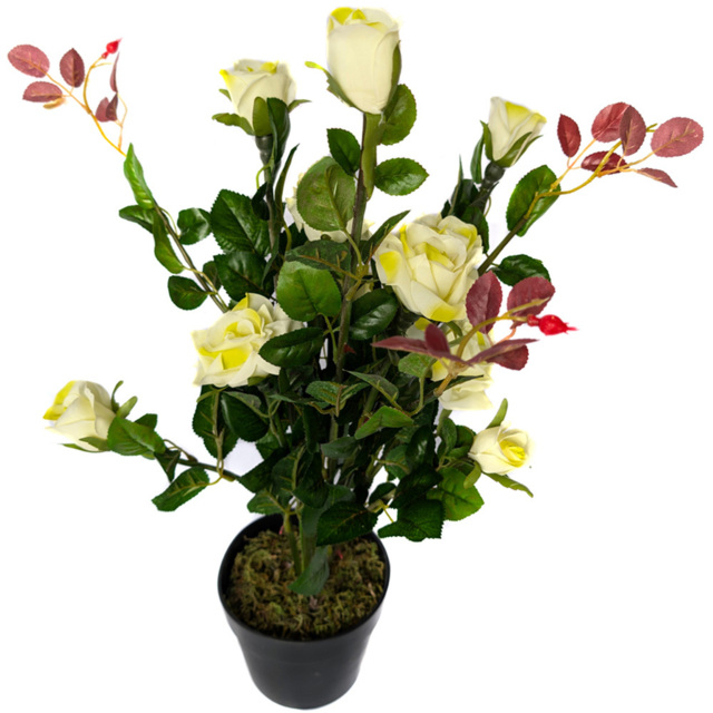 Best Artificial White Rose Plant in Pot 2ft - image 1