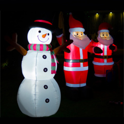 St Helens Multicolour LED Inflatable Snowman 6ft - thumbnail 4