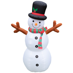 St Helens Multicolour LED Inflatable Snowman 6ft - thumbnail 2
