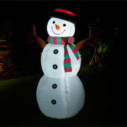 St Helens Multicolour LED Inflatable Snowman 6ft - thumbnail 3