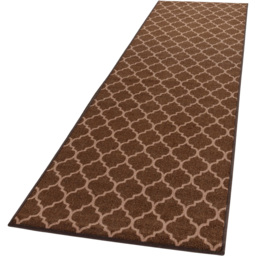 Smart Living Trellis Brown and Beige Non-Slip Mat with Gel Backing 67 x 120cm