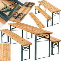 tectake Sissi Foldable Picnic Table and Bench Set - thumbnail 2