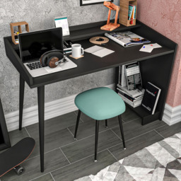 Decorotika Vanessa 2 Shelf Black Computer Desk