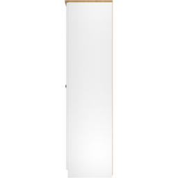 Crowndale Warwick 4 Door White Ash and Modern Oak Mirror Wardrobe Ready Assembled - thumbnail 3