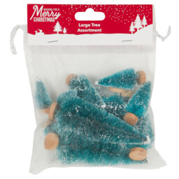 Pack of 15 Large Craft Trees - Teal