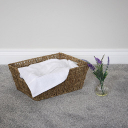 JVL Seagrass Rectangular Storage Basket 2 Pack - thumbnail 2