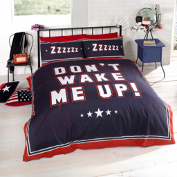 Rapport Home Don't Wake Me Up King Size Navy Duvet Cover Set - thumbnail 1