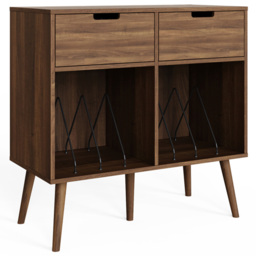 GFW Jaxon Warm Walnut 2 Drawer 2 Shelf Turn Table Cabinet - thumbnail 2