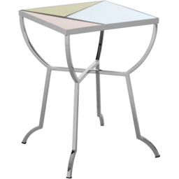 Premier Housewares Arbus Coloured Mirrored Square Side Table - thumbnail 2