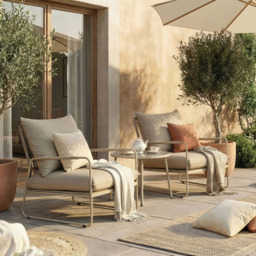 Artemis Home Sorella Beige 2 Seater Patio Conversation Set - thumbnail 3