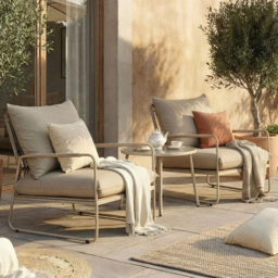 Artemis Home Sorella Beige 2 Seater Patio Conversation Set - thumbnail 1