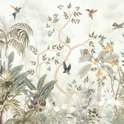Origin Murals Lemon Tree Forest White and Green Wall Mural - thumbnail 2