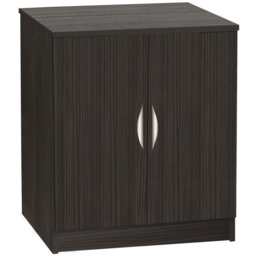 R White Cabinets 2 Door Black Desk Height Cupboard - thumbnail 2