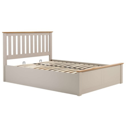 Phoenix Small Double Grey Ottoman Bed - thumbnail 2